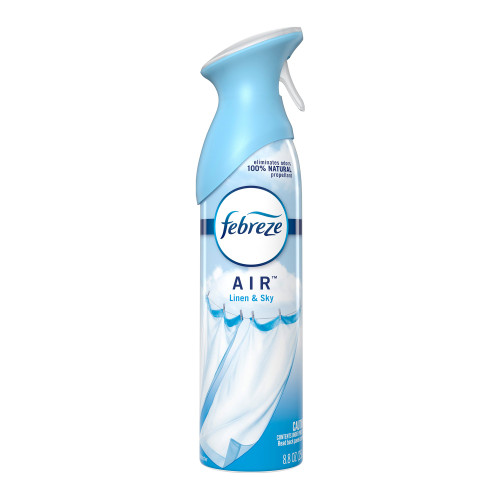 Febreze AIR Air Freshener Liquid 8.8 oz. Can Linen and Sky Scent, 10037000962561, Case of 6