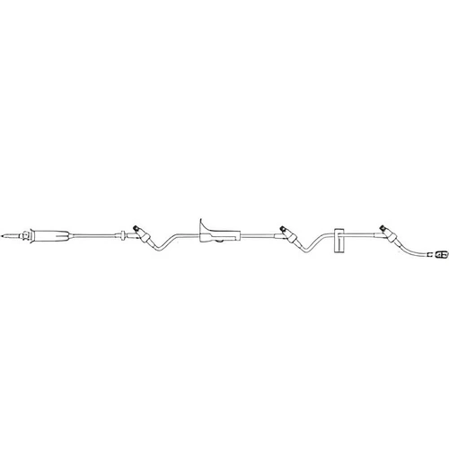 Caresite Primary IV Administration Set Gravity 3 Ports 15 Drops / mL Drip Rate Without Filter 112 Inch Tubing Solution, 354205, Case of 50