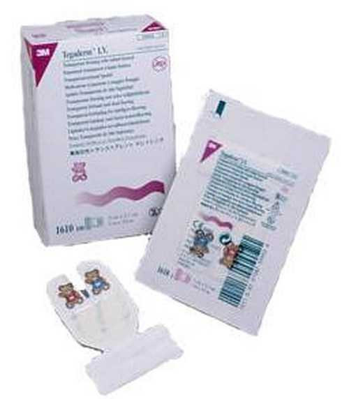IV Dressing 3M Tegaderm 5 X 5-3/4 cm Rectangle Film 1610 Box/100 3M 452711_BX