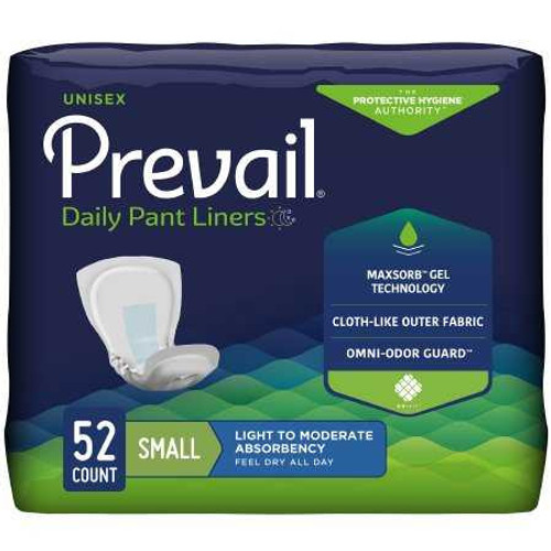 Incontinence Liner Prevail 13-1/2 Inch Length Moderate Absorbency Polymer Unisex Disposable PL-100/1 Bag/1 FIRST QUALITY PRODUCTS INC. 677283_BG