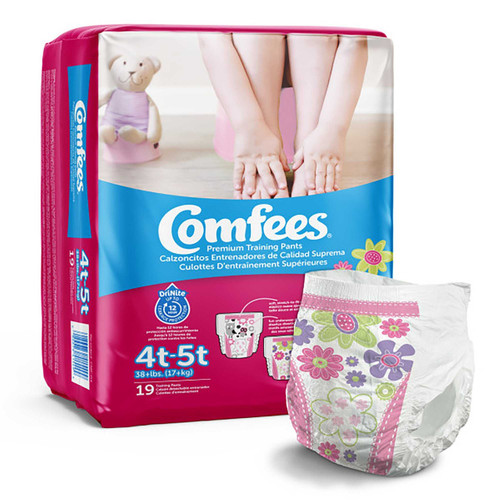 Toddler Training Pants Comfees Pull On 4T - 5T Disposable Moderate Absorbency CMF-G4 Case/114 ATTENDS HEALTHCARE PRODUCTS 993240_CS