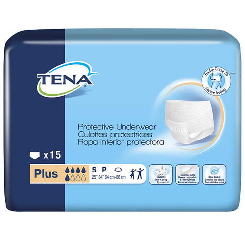 Adult Absorbent Underwear TENA Protective Plus Pull On Small Disposable Heavy Absorbency 72631 Case/60 SCA PERSONAL CARE 1074463_CS