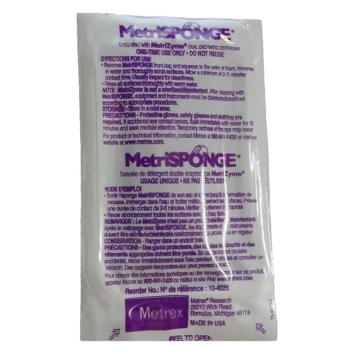 Instrument Cleaning Sponge MetriSponge 776416 Box/25 METREX 216198_BX Instrument Cleaning Sponge MetriSponge 776416 Box/25 METREX 216198_BX