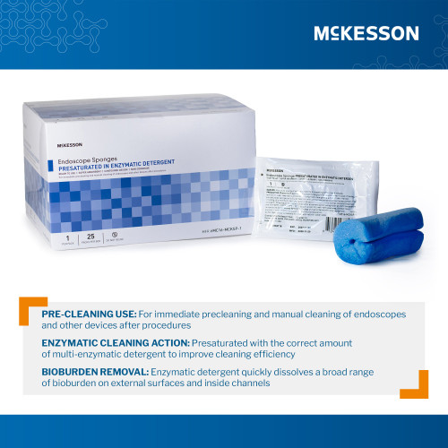 Pre-Saturated Endoscope Sponge Tubular 50.8 mm Diameter, MC16-MCKSP-1, Box of 25