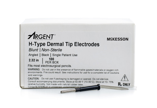 Dermal Tip Electrode McKesson Blunt Angled Blade Tip Disposable NonSterile 22-H10112 Box of 100