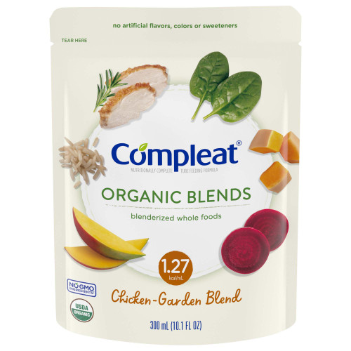 Compleat Organic Blends Oral Supplement Chicken-Garden Flavor Liquid 10.1 oz. Pouch, 43900479934, Case of 24