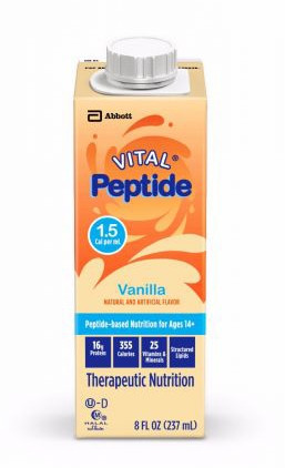 Oral Supplement Vital Peptide 1.5 Cal Vanilla Flavor Liquid 8 oz. Reclosable Carton 66236 Pack of 1