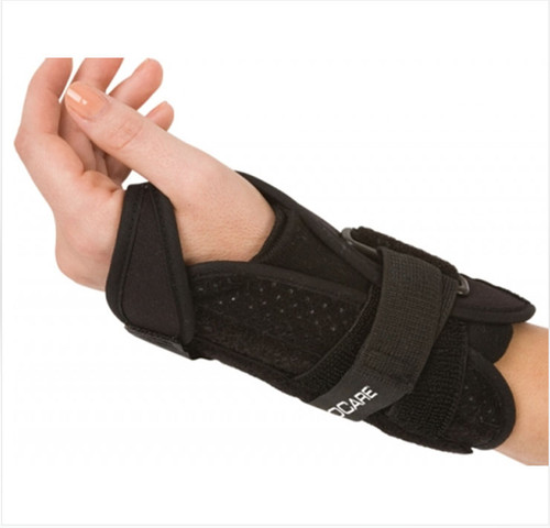 Wrist Brace ProCare Quick-Fit Felt / Nylon Right Hand Black One Size 79-87460 Pack of 1