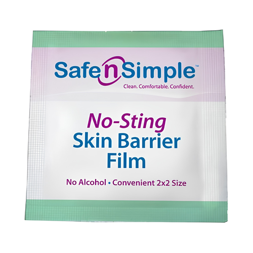 Safe N Simple No-Sting Skin Barrier Wipe 60% / 20% Strength Purified Water / Polyvinylpyrrolidone / Glycerin / Propylene Glycol Individual Packet Sterile, SNS80744, Pack of 1