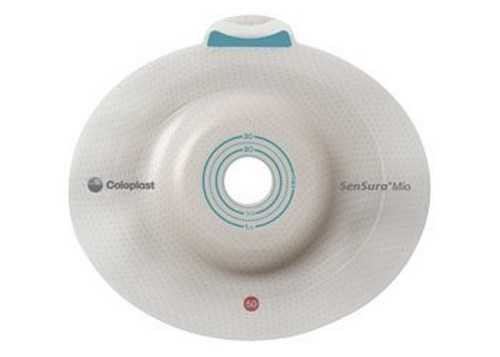 Ostomy Barrier SenSura Mio Click Pre-Cut Standard Wear Elastic 60 mm 2-Piece 1-1/4 Inch Stoma 16923 Box/5 COLOPLAST INCORPORATED 1006228_BX