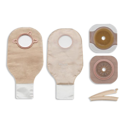 Ileostomy / Colostomy Pouch New Image Two-Piece System 12 Inch Length Flat, Trim to Fit Drainable 19103 Pack of 1