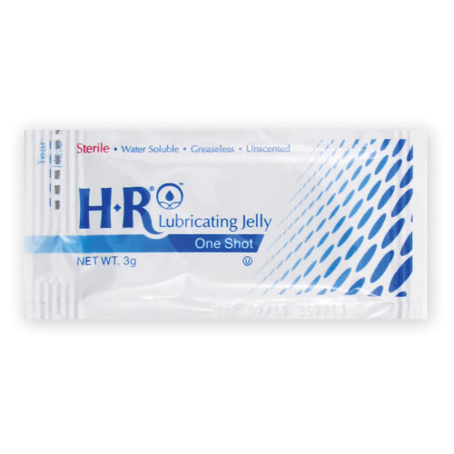 HR One Shot Lubricating Jelly, 3 g, individual Packet, Sample Pack of 1