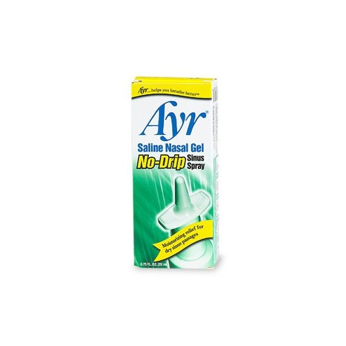 Nasal Moisturizer Ayr Saline Nasal Gel No-Drip Sinus Spray 0.75 oz. Pack of 1