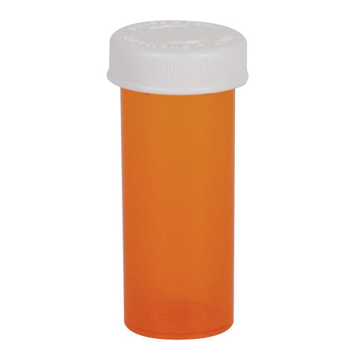 Prescription Vial Ezydose Push & Turn 30 DRAM Amber 30435 Case of 125