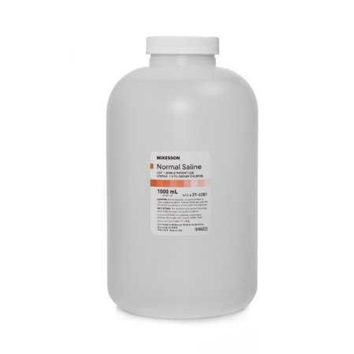 McKesson Irrigation Solution Sodium Chloride 0.9% Solution Bottle 1000 mL 37-6281 Each/1 MCK BRAND 1086157_EA McKesson Irrigation Solution Sodium Chloride 0.9% Solution Bottle 1000 mL 37-6281 Each/1 MCK BRAND 1086157_EA