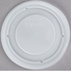 Dinex Bowl Lid For use with Turnbury DX3300 9 oz. Bowl Translucent Polystyrene Disposable, DX33008714, Case of 1000