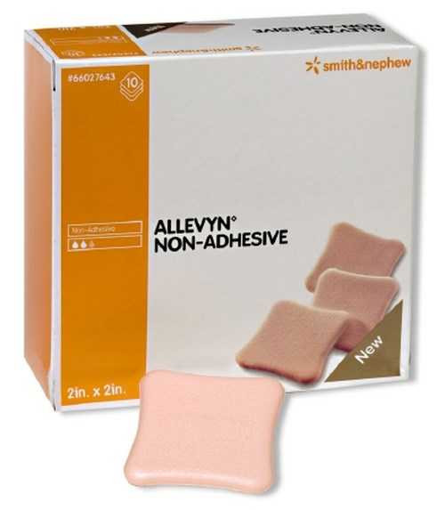 Foam Dressing Allevyn 6 X 6 Inch Square Non-Adhesive without Border Sterile 66020093 Box/10 UNITED / SMITH & NEPHEW 384601_BX