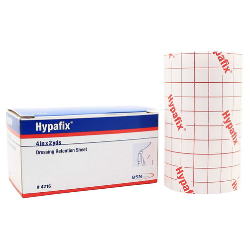 Dressing Retention Tape with Liner Hypafix® White 4 Inch x 2 Yard Nonwoven Polyester NonSterile 4216 Box of 1 Hypafix® 1080855_BX