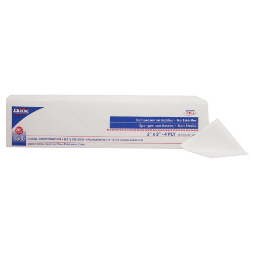 Clinisorb Nonwoven Sponge 2 X 2 Inch 4-Ply NonSterile 200 per Pack, 2102, Bag of 200