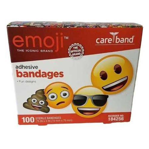 Adhesive Strip emoji 3/4 X 3 Inch Plastic Rectangle Kid Design Emojis Sterile 184256 Box/100 ASO CORPORATION 1055780_BX