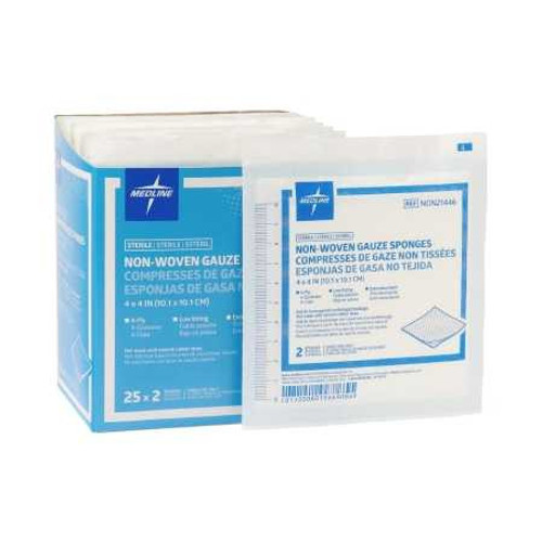 NonWoven Sponge Avant Gauze Polyester / Rayon 6-Ply 4 X 4 Inch Square Sterile NON21446 Case/600 FORUM MEDLINE 682459_CS