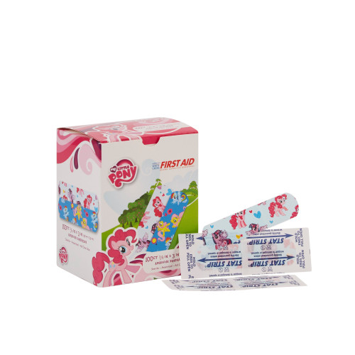 Stat Strip Adhesive Strip Plastic Kid Design (My Little Pony) 3/4 X 3 Inch Sterile, 10848, Box of 100