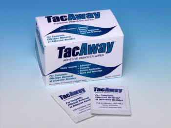 TacAway Adhesive Remover Wipe 50 per Box Alcohol Based, MS408-W, Box of 50