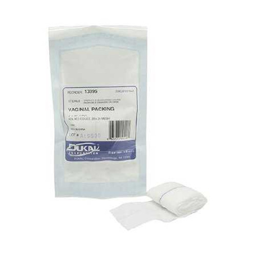 Vaginal Packing DUKAL Cotton Woven Gauze 2 X 36 Inch 1 Pack 1339S Case/100 DUKAL CORPORATION 551587_CS Vaginal Packing DUKAL Cotton Woven Gauze 2 X 36 Inch 1 Pack 1339S Case/100 DUKAL CORPORATION 551587_CS