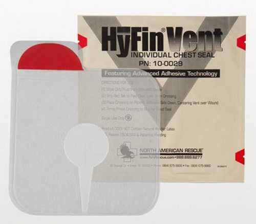 Vent Chest Seal HyFin 6 X 6 Inch 10-0029 Each/1 NORTH AMERICAN RESCUE 835140_EA