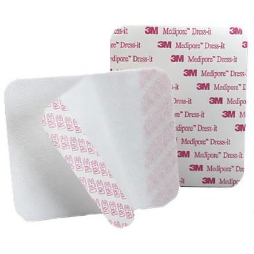 3M Medipore Dress-It Dressing Retention Tape with Liner White 5-7/8 X 5-7/8 Inch Soft Cloth NonSterile, 2956, Box of 25