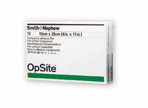 Transparent Film Dressing OpSite Rectangle 5-1/2 X 10 Inch 2 Tab Delivery Without Label Sterile 4967 Each/1 UNITED / SMITH & NEPHEW 151422_EA