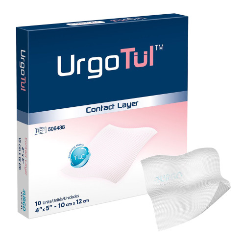 UrgoTul Impregnated Contact Layer Dressing 4 X 5 Inch Sterile, 506488, Box of 10