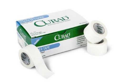 Medical Tape Curad Skin Friendly Paper 1 Inch X 10 Yard White NonSterile NON270001 Box/12 MEDLINE 851697_BX