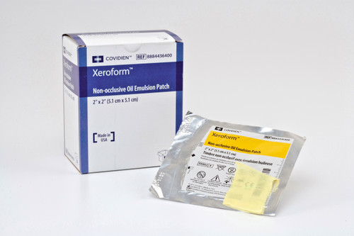 Xeroform Non-occlusive Xeroform Petrolatum Impregnated Dressing Rectangle 2 X 2 Inch Sterile, 8884436400, Box of 50