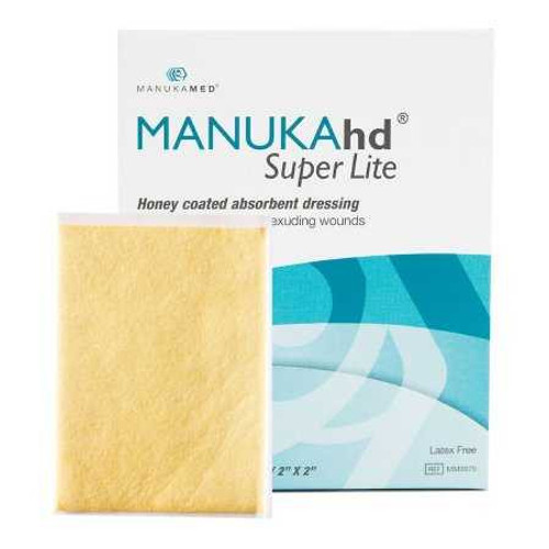 Impregnated Dressing MANUKAhd Super Lite 2 X 2 Inch Polymer Manuka Honey Sterile MM0070 Box/10 MANUKAMED LTD/MANUKAMED USA LL 1050658_BX