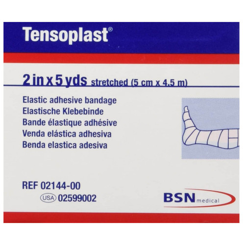 Tensoplast Elastic Adhesive Bandage 2 Inch X 5 Yard No Closure Tan NonSterile Medium Compression, 02599002, Case of 36