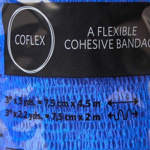 Cohesive Bandage Co-Flex 3 Inch X 5 Yard Standard Compression Self-adherent Closure Teal / Blue / White / Purple / Red / Green NonSterile 3300RB Case/24 ANDOVER COATED PRODUCTS INC 257217_CS