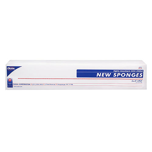 Dukal Nonwoven Sponge 2 X 2 Inch 4-Ply NonSterile 200 per Pack, 6112, Case of 40