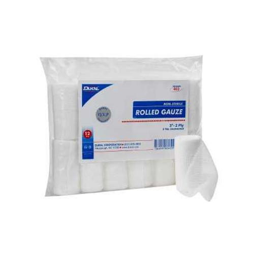 Conforming Bandage Dukal™ 3 Inch x 5 Yard 12 per Pack NonSterile 2-Ply Roll Shape 403 Bag of 12 Dukal™ 661766_BG