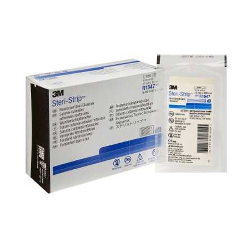 Skin Closure Strip Steri-Strip 1/2 X 4 Inch Nonwoven Material Reinforced Strip White R1547 Pack/6 3M 5785_PK
