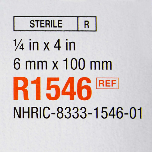 Skin Closure Strip Steri-Strip 1/4 X 4 Inch Nonwoven Material Reinforced Strip White R1546 Case/2000 3M 5784_CS