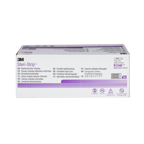 Steri-Strip Skin Closure Strip 1/8 X 3 Inch Nonwoven Material Reinforced Strip White, R1540, Case of 200