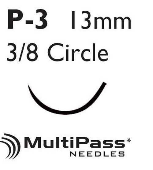Suture with Needle Ethilon Nonabsorbable Black Monofilament Nylon Size 5-0 18 Inch Suture 1-Needle 13 mm 3/8 Circle Precision Point - Reverse Cutting Needle 698G Box/12 MCKESSON GEN.MED./BOSTON 65 2686_BX