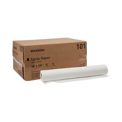 Table Paper McKesson 18 Inch White Crepe 101 Case/12 70677000301 MCK BRAND 919570_CS