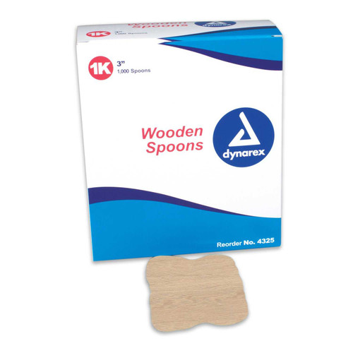 Medical Spoon Dynarex Double Ended Wood Wood 4325 Box/1 A10312 Dynarex 1123219_BX