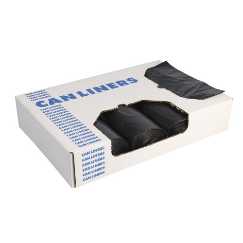 Heritage Trash Bag 16 gal. 0.50 mil 24 X 32 Inch Black Medium Duty Star Seal Bottom Flat Pack, HERH4832MK, Case of 500