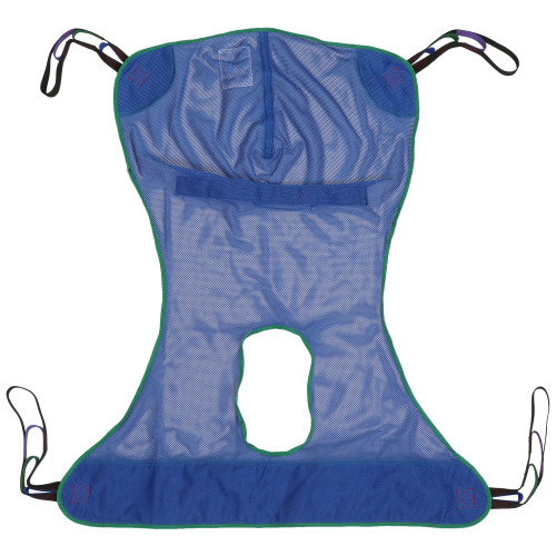 Full Body Commode Sling McKesson 4 or 6 Point Cradle Without Head Support Large 600 lbs. Weight Capacity 146-13221L Case of 12