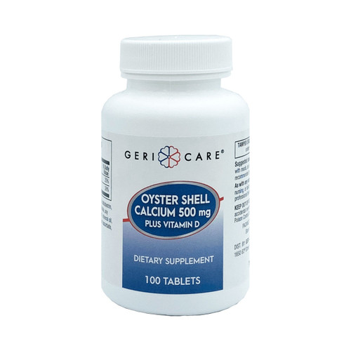 Joint Health Supplement Geri-Care® Calcium / Vitamin D 500 mg - 200 IU Strength Tablet 100 per Bottle 742-01-GCP Case of 12