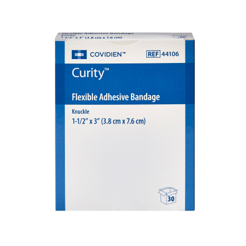 Curity Adhesive Strip Fabric Tan 1-1/2 X 3 Inch Sterile, 44106, Box of 30