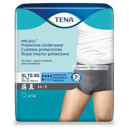 Male Adult Absorbent Underwear TENA ProSkin Protective Pull On with Tear Away Seams X-Large Disposable Moderate Absorbency 73540 Bag/14 8595 Essity HMS North America Inc 1135412_BG